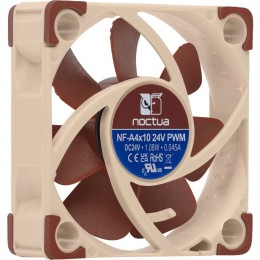 Кулер для корпуса/ Case Cooler Noctua NF-A4x10 24V PWM (40x40x10mm, 4-pin PWM, 19.6dBA, 5000RPM, Beige/Brown)