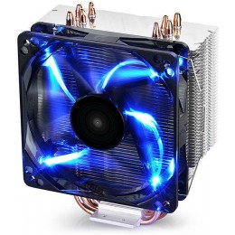 Кулер Deepcool Gammaxx 400 Blue Basic Soc-AM5/AM4/1200/1700/1851 черный 4-pin 18-30dB Al+Cu 130W 640gr Ret (DP-MCH4-GMX400P-BL) [DP-MCH4-GMX400P-BL]