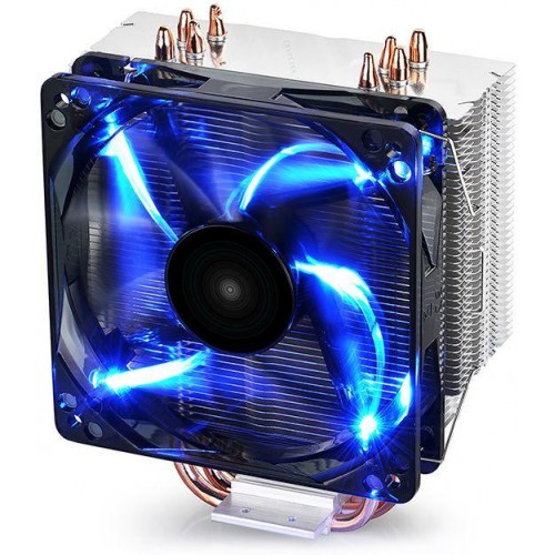 Кулер Deepcool Gammaxx 400 Blue Basic Soc-AM5/AM4/1200/1700/1851 черный 4-pin 18-30dB Al+Cu 130W 640gr Ret (DP-MCH4-GMX400P-BL) [DP-MCH4-GMX400P-BL]