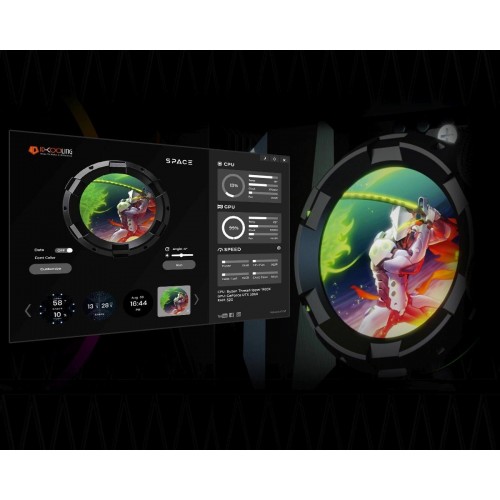 Система водяного охлаждения ID-Cooling SL360 ARGB Soc-AM5/AM4/1200/1700/1851 черный 4-pin 14-30dB Al+Cu LCD 350W Ret [SL360]
