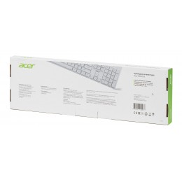 Клавиатура Acer OKW123 белый USB Multimedia (ZL.KBDEE.00D) кабель 1.5м