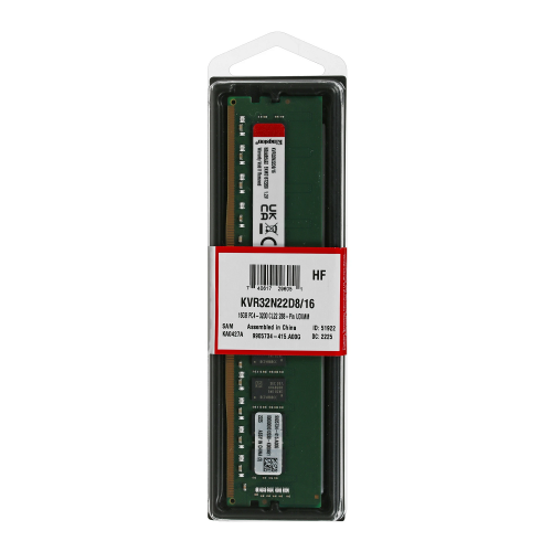 Память оперативная/ Kingston 16GB 3200MHz DDR4 DIMM Non-ECC CL22 2Rx8 (Select Regions ONLY) Kingston