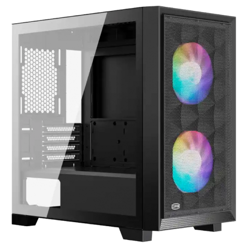 Корпус PCCooler C3D310 BK ARGB Mini-Tower с Mesh и 2x120mm ARGB для mATX/mITX