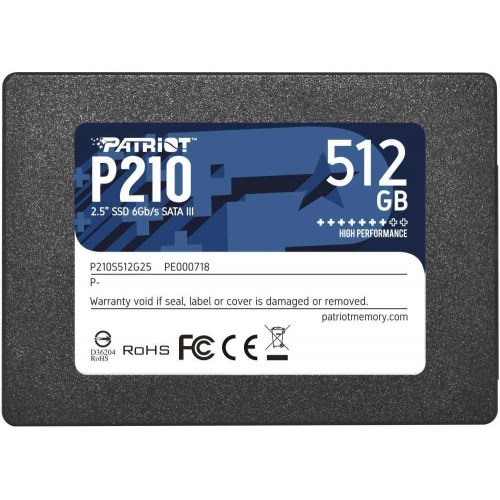 Купить твердотельный накопитель Patriot SATA-III 512GB P210S512G25 2.5 — высокая скорость и надежность для вашего ПК