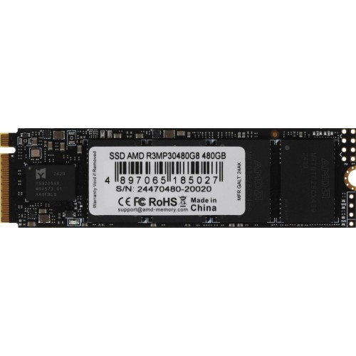 Твердотельный накопитель AMD PCIe 3.0 x4 480GB R3MP30480G8 Radeon M.2 2280