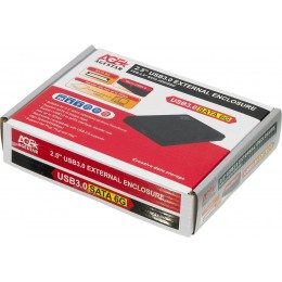 Внешний корпус для HDD AgeStar 3UB2P2 SATA III USB3.0 пластик черный 2.5" [3UB2P2(BLACK)]