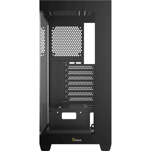 Корпус ПК Ocypus Gamma C72 BK - Midi-Tower без блока питания, поддержка ATX/mATX/mITX, черный, 2xUSB-A 2.0 + 1xUSB-A 3.0