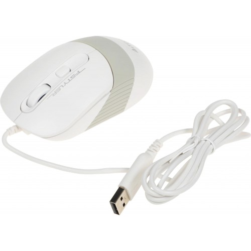 Купить оптическую мышь A4Tech Fstyler FM10 белую/серую с разрешением 1600dpi и USB-подключением