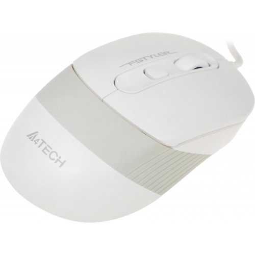 Купить оптическую мышь A4Tech Fstyler FM10 белую/серую с разрешением 1600dpi и USB-подключением
