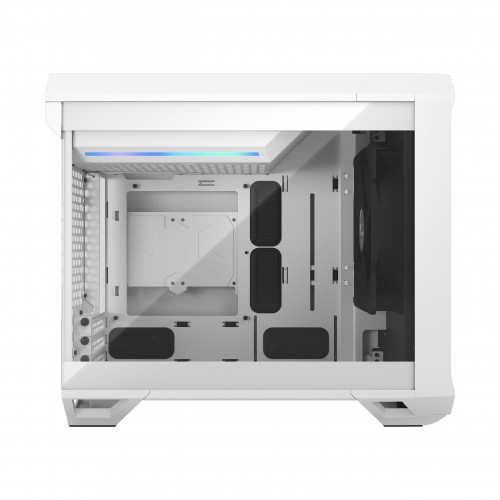 Корпус ПК без блока питания/ Case Fractal Design Torrent Nano TG Clear Tint, Mini-Tower, 1x180mm, 2xUSB-A 3.0 + 1xUSB 3.2 Type-C, mDTX, mITX White Fractal Design