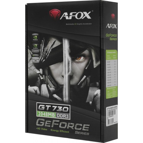 Видеокарта Afox AF730-2048D3L5 NVIDIA GeForce GT 730 2Gb GDDR3 для низкопрофильных ПК - Высокая производительность и надежность