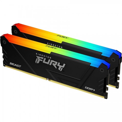 Память оперативная/ Kingston 32GB 3200MT/s DDR4 CL16 DIMM (Kit of 2) 1Gx8 FURY Beast RGB (Select Regions ONLY) Kingston