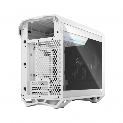 Корпус ПК без блока питания/ Case Fractal Design Torrent Nano TG Clear Tint, Mini-Tower, 1x180mm, 2xUSB-A 3.0 + 1xUSB 3.2 Type-C, mDTX, mITX White Fractal Design