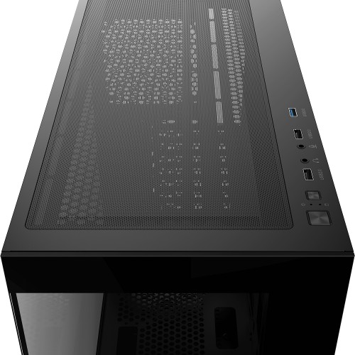Корпус ПК Ocypus Gamma C72 BK - Midi-Tower без блока питания, поддержка ATX/mATX/mITX, черный, 2xUSB-A 2.0 + 1xUSB-A 3.0