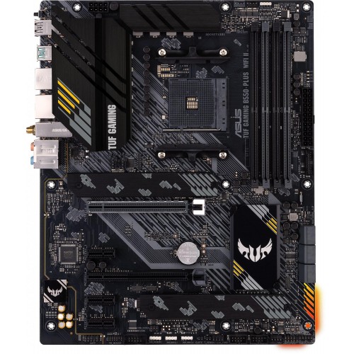 Купить материнскую плату Asus TUF GAMING B550-PLUS WIFI II для AMD AM4 – 4xDDR4, 2.5G, RAID, HDMI, DP