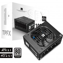 Блок питания 1000W/ Power Supply Thermalright, 1000W 80+ Platinum (SFX, 3.1, PCIe 5.1, Full modular, 1x24(20+4)pin, 1xCPU 8(4+4)pin, 2xPCIe*2 8(6+2)pin, 1x12V-2x6, 6xSATA3, 3xMOLEX4pin, Active, 92x92mm, 100x125x64mm, APFC, OPP, OVP, OTP, OCP, SCP, UVP, bl