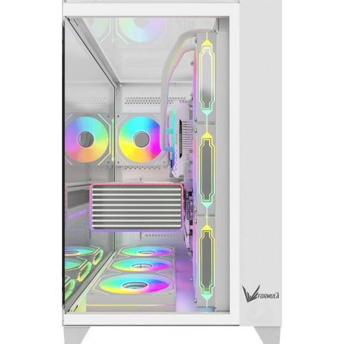 Корпус ATX Formula Crystal Z9 белый с 7 вентиляторами 120mm и 2 USB 3.0 - идеальное решение для вашего ПК