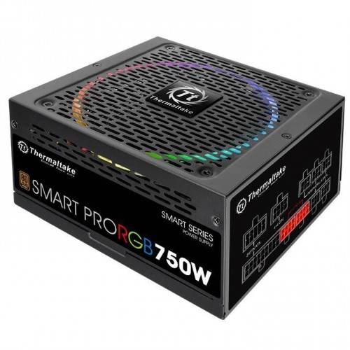 Блок питания Thermaltake ATX 750W SMART PRO RGB 80+ Bronze с 9xSATA и 140mm вентилятором - Надежность и стиль для вашего ПК