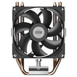 Кулер для процессора/ CPU Cooler PCCooler R200 (110W, 3-pin, 133mm, Al/Cu, 2x6mm, 1x92mm, 40.94CFM, 30dBA, 2200RPM, S: 1851/1700/1200/115X, AM5/AM4, silver, black)