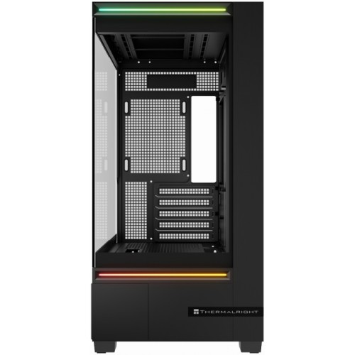 Корпус без блока питания/ Case Thermalright M10 Vision, Mini-Tower, TG, LCD, ARGB, no fans, 2xUSB-A 3.0, 1xUSB Type-C, mATX, mITX Black