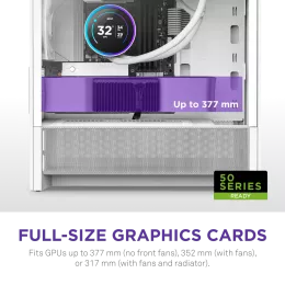 Корпус без блока питания/ Case NZXT H3 Flow (2025), Midi-Tower, TG, 1x120mm, 1xUSB-A 3.2 + 1xUSB-C 3.2, mATX, mITX White