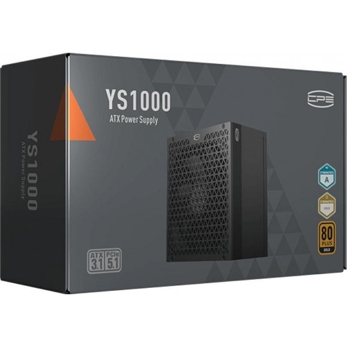 Блок питания PcCooler ATX 1000W P5-YS1000 -G1F Gen.5 80+ gold (20+4pin) APFC 120mm fan 12xSATA Cab Manag RTL [P5-YS1000-G1FFBK1-EU]