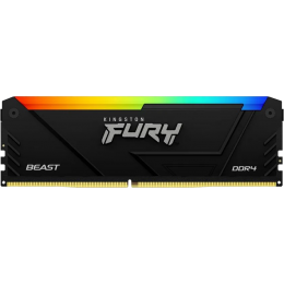 Память оперативная/ Kingston 16GB 3200MT/s DDR4 CL16 DIMM 1Gx8 FURY Beast RGB