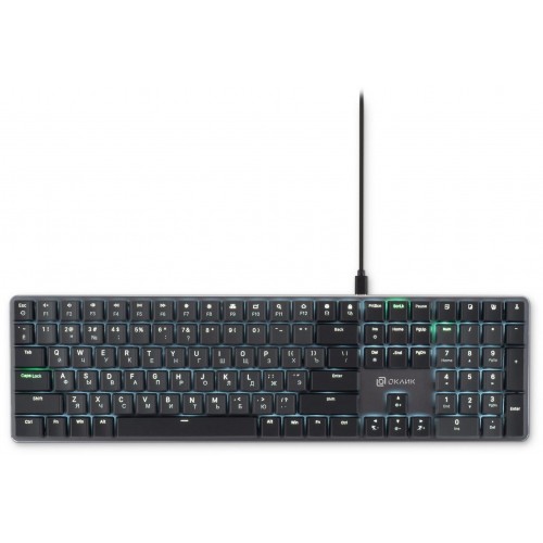 Клавиатура Оклик K953X: Механическая USB Multimedia LED с Кабелем 1.5м в Черном/Сером Цвете
