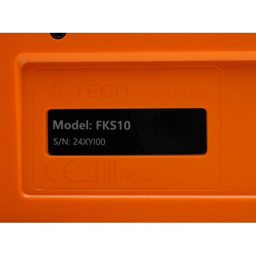Клавиатура A4Tech FKS10 USB черный/оранжевый с подставкой для запястий и кабелем 1.5м - идеальный выбор для комфорта и стиля