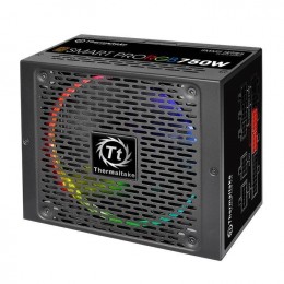 Блок питания Thermaltake ATX 750W SMART PRO RGB 80+ bronze (20+4pin) APFC 140mm fan color LED 9xSATA Cab Manag RTL [PS-SPR-0750FPCBEU-R]