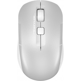 Мышь A4Tech Fstyler FB26CS Air2 серебристый/белый оптическая 2000dpi silent беспров. BT/Radio USB для ноутбука 4but (FB26CS AIR2 ICY WHITE)
