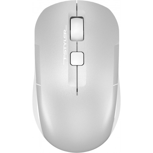 Мышь A4Tech Fstyler FB26CS Air2 серебристый/белый оптическая 2000dpi silent беспров. BT/Radio USB для ноутбука 4but (FB26CS AIR2 ICY WHITE)