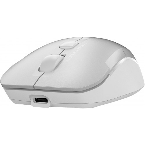 Мышь A4Tech Fstyler FB26CS Air2 серебристый/белый оптическая 2000dpi silent беспров. BT/Radio USB для ноутбука 4but (FB26CS AIR2 ICY WHITE)