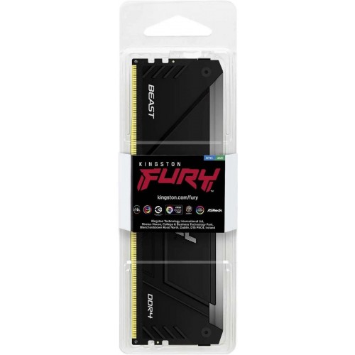 Купить оперативную память Kingston 16GB DDR4 3600MT/s CL18 DIMM FURY Beast RGB для мощного игрового ПК