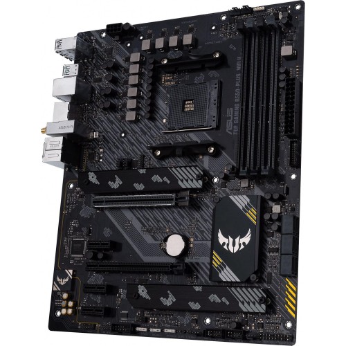 Купить материнскую плату Asus TUF GAMING B550-PLUS WIFI II для AMD AM4 – 4xDDR4, 2.5G, RAID, HDMI, DP