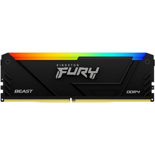 Купить оперативную память Kingston 16GB DDR4 3600MT/s CL18 DIMM FURY Beast RGB для мощного игрового ПК