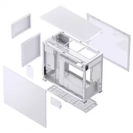 Корпус компьютерный Mini-Tower/ Case JONSBO D31 STD, Mini-Tower, TG, no fan, 1xUSB-A 3.2 + 1xUSB-C 3.2, mATX, mDTX, mITX White