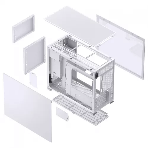 Корпус Mini-Tower JONSBO D31 STD: Белый компьютерный кейс без вентилятора с USB-A 3.2 и USB-C 3.2 для mATX, mDTX, mITX
