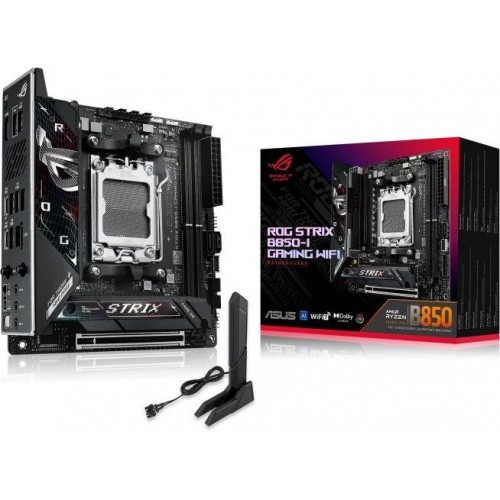 Купить материнскую плату Asus ROG STRIX B850-I GAMING WIFI для Socket AM5 с поддержкой DDR5 и 2.5G LAN
