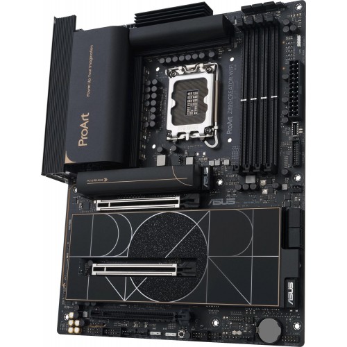 Купить материнскую плату Asus PROART Z890-CREATOR WIFI Soc-1851 с поддержкой Intel Z890, 4xDDR5, 10Gigabit и 2.5Gigabit RAID