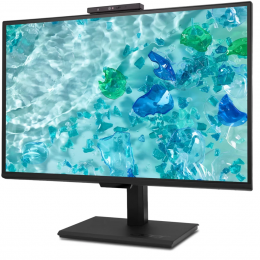 Монитор/ ACER B248YGbemiqprcuzx 23,8'', ZeroFrame, Black, PCR 85% + OBP 5%, 16:9, IPS, 1920x1080, 4ms, 300cd, 120Hz, 1xHDMI(2.0) + 1xDP(1.2) + 1xDP Out + Type-C(PD100W) + 1xDP Out + RJ45 + USB Hub(3.2) + USB-B(2up 3down) + Webcam + SPK + Audio O