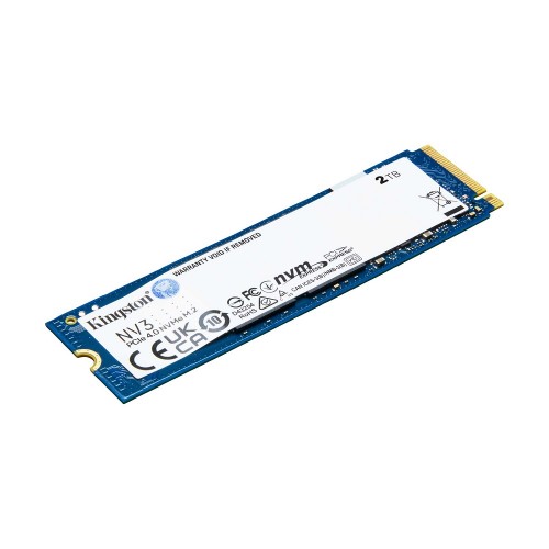 Твердотельный накопитель/ Kingston SSD NV3, 2000GB, M.2(22x80mm), NVMe, PCIe 4.0 x4, 3D TLC, R/W 6000/5000MB/s, TBW 640, DWPD 0.2 (60 мес) Kingston