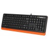 Клавиатура A4Tech FKS10 USB черный/оранжевый с подставкой для запястий и кабелем 1.5м - идеальный выбор для комфорта и стиля