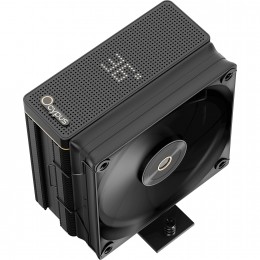 Кулер для процессора/ CPU Cooler Ocypus Iota A40 BK (220W, 4-pin PWM, LED temp., 156.7mm, Al/Cu, 4x6mm, 1x120mm, 77CFM, 29dBA, 2000RPM, S: 1851/1700/1200/115X, AM5/AM4, black)