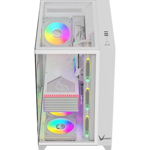Корпус ATX Formula Crystal Z9 белый с 7 вентиляторами 120mm и 2 USB 3.0 - идеальное решение для вашего ПК