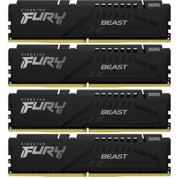 Память оперативная/ Kingston 64GB 6000MT/s DDR5 CL40 DIMM (Kit of 4) FURY Beast Black XMP