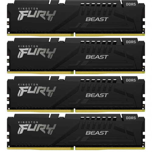 Память оперативная/ Kingston 64GB 6000MT/s DDR5 CL40 DIMM (Kit of 4) FURY Beast Black XMP Kingston