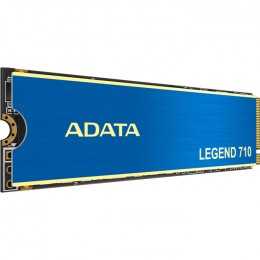 Твердотельный накопитель/ ADATA SSD LEGEND 710, 2048GB, M.2(22x80mm), NVMe 1.4, PCIe 3.0 x4, 3D NAND, R/W 2400/1800MB/s, IOPs 200 000/150 000, TBW 520, DWPD 0.23, with Heat Sink (3 года)