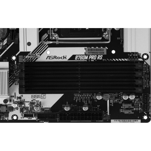Купить материнскую плату Asrock B760M PRO RS для Intel 1700, 4xDDR5, mATX, 8ch звук, 2.5G, HDMI и DP