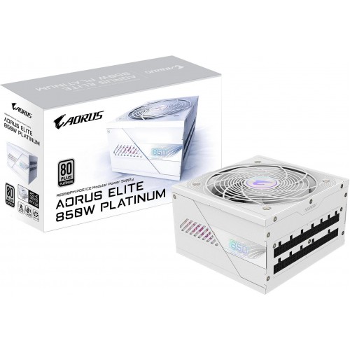 Блок питания Gigabyte ATX 850W GP-AE850PM PG5 ICE Gen.5 80+ platinum (20+4pin) APFC 120mm fan 8xSATA Cab Manag RTL [GP-AE850PM PG5 ICE]